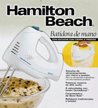 KITCHENMIXHAVEN 6-Speed Hand Mixer 250W with QuickBurst & Storage Case, White