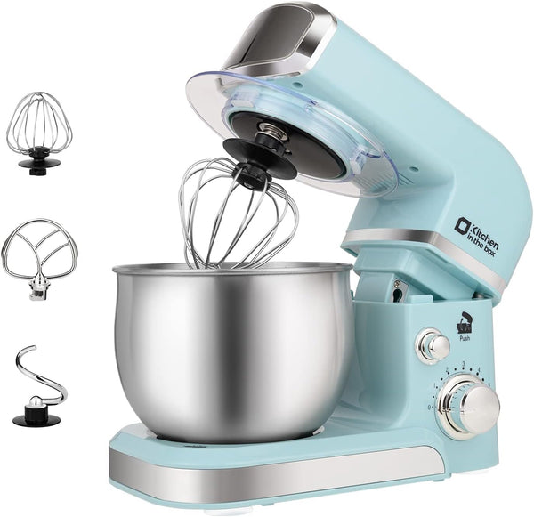 KITCHENMIXHAVEN 3.2Qt Stand Mixer 6-Speed with Whisk, Dough Hook & Beater