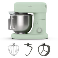 KITCHENMIXHAVEN 5.3Qt 12-Speed Tilt-Head Stand Mixer with Bowl, Hook & Whisk, Linen Cream
