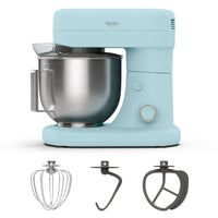 KITCHENMIXHAVEN 5.3Qt 12-Speed Tilt-Head Stand Mixer with Bowl, Hook & Whisk, Linen Cream
