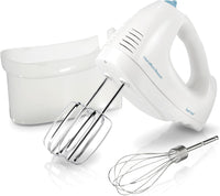 KITCHENMIXHAVEN 6-Speed Hand Mixer 250W with QuickBurst & Storage Case, White