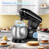 KITCHENMIXHAVEN 5.3Qt Tilt-Head Stand Mixer with Dough Hook, Whisk & Beater